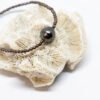 Bracelet perle de Tahiti baroque ⌀ 9-10 mm et hématites