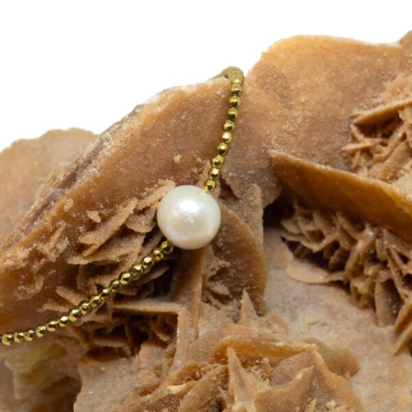 Bracelet perle d'eau douce blanches ø 9-10 mm et hématites