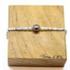 Bracelet perle de Tahiti baroque ø 7-8 mm, larimar et perles d'argent