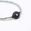 Bracelet oursin en argent 925 noirci