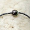 Bracelet perle de Tahiti ronde ø 9-10 mm et hématites