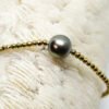 Bracelet perle de Tahiti ronde ø 9-10 mm et hématites