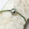 Bracelet perle de Tahiti ronde ø 9-10 mm et hématites
