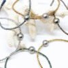 Bracelet perle de Tahiti ronde ø 7-8 mm et hématites