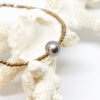 Bracelet perle de Tahiti ronde ø 7-8 mm et hématites