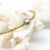 Bracelet perle de Tahiti ronde ø 7-8 mm et hématites