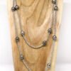 Sautoir perles de Tahiti baroques et hématites