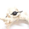 Bracelet oursin en argent 925 noirci serti diamant blanc et billes d'argent