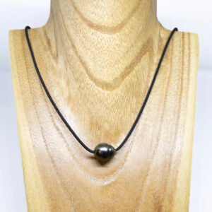 Collier perle de Tahiti baroque et mokuba