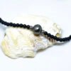 Collier perle de Tahiti baroque et onyx