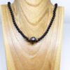 Collier perle de Tahiti baroque et onyx