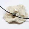 Collier perle de Tahiti ronde et mokuba