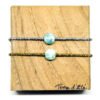 Bracelet bille de larimar et hématites