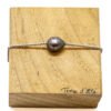 Bracelet perle de Tahiti baroque ø 9-10 mm et billes d'argent