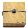 Bracelet perle de Tahiti baroque ø 9-10 mm et Terahertz