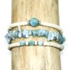 Bracelet cubes de larimar et howlite