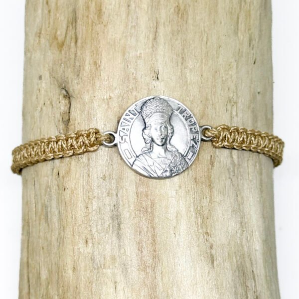 Médaille de Saint-Tropez ø 18 mm et macramé
