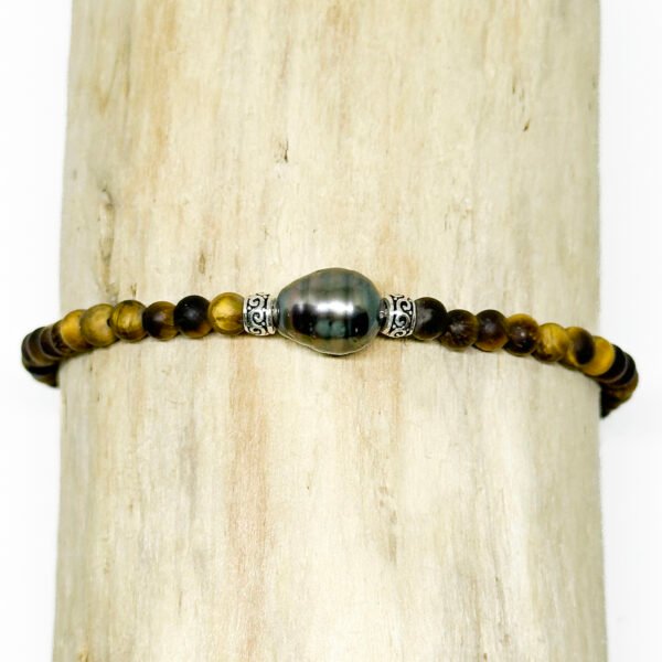 Bracelet perle de Tahiti et pierres