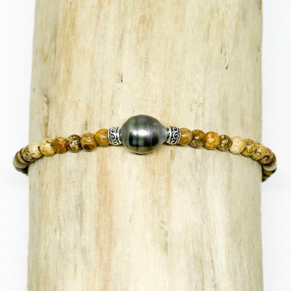 Bracelet perle de Tahiti et pierres