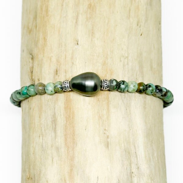 Bracelet perle de Tahiti et pierres