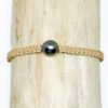 Bracelet perle de Tahiti et macramé