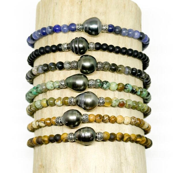 Bracelet perle de Tahiti et pierres