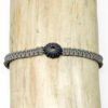 Bracelet oursin en argent et macramé