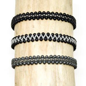 Bracelets tissés, pierres naturelles