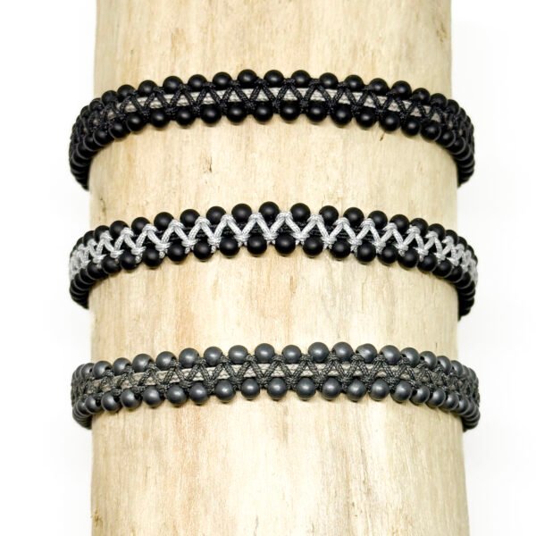 Bracelets tissés, pierres naturelles